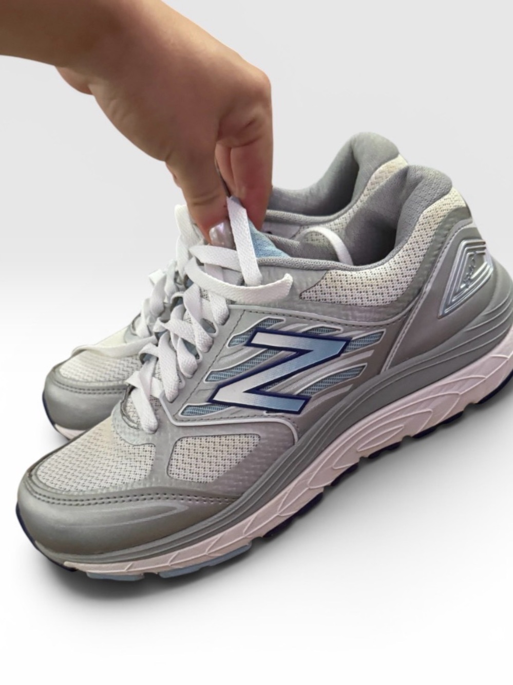 New Balance Gray and White Comfort Running Shoes